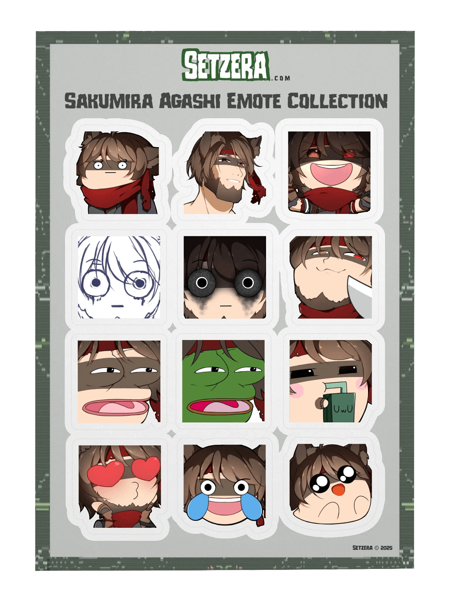 Sakumira Agashi Emote Collection Sticker Pack product image (1)