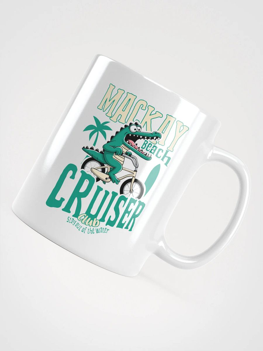 Mackay Beach Cruiser Crocodile Mug – Funny Beach Cruiser Bike Coffee Cup | Stay Out of the Water! product image (4)