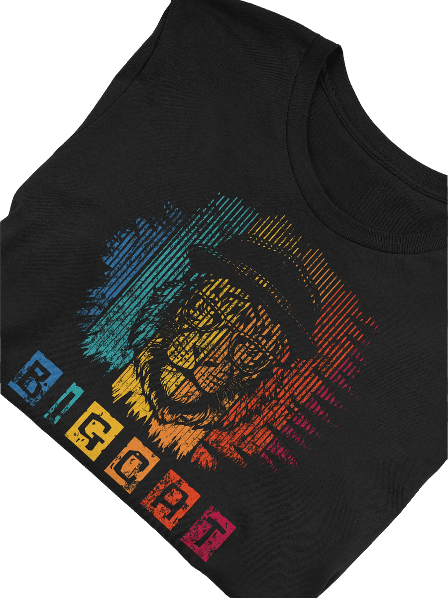 Big Cat Retro Style Graphic Tee – Best Father's Day Gift - Cool Lion with Hat & Glasses product image (5)