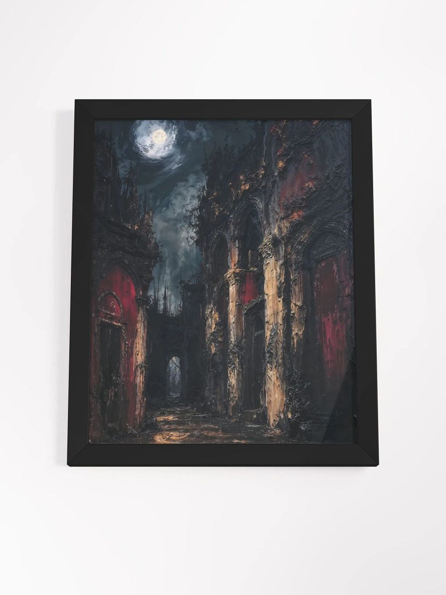 Moonlit Gothic Passage Framed Print product image (19)