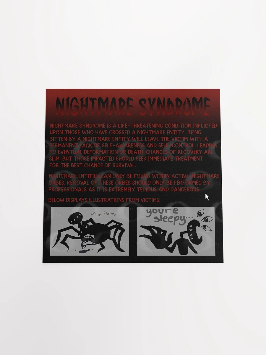 Nightmare Syndrome Website Square Matte Poster product image (4)