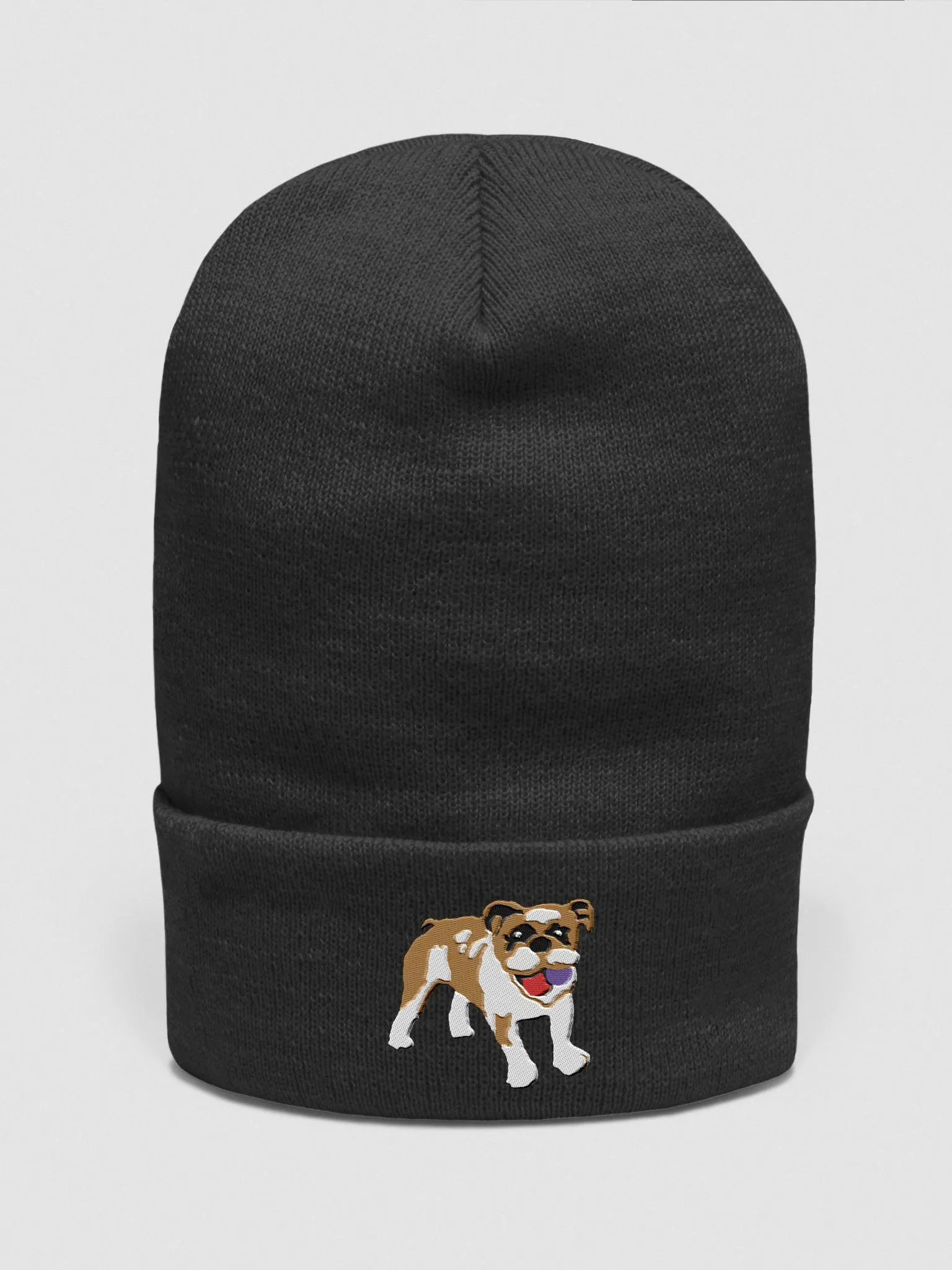 Happy Bulldog Embroidered Yupoong Beanie product image (2)