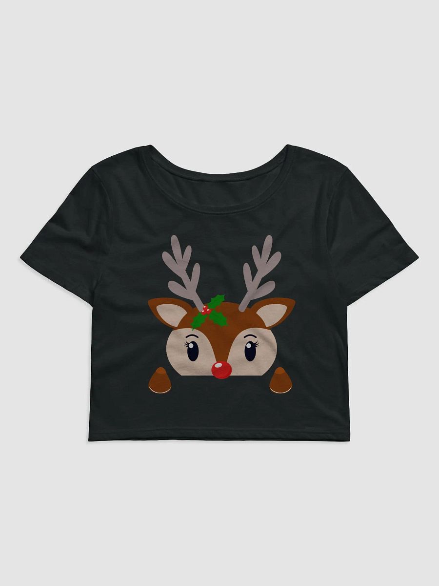 Sneaky Reindeer Cropped Tee product image (1)