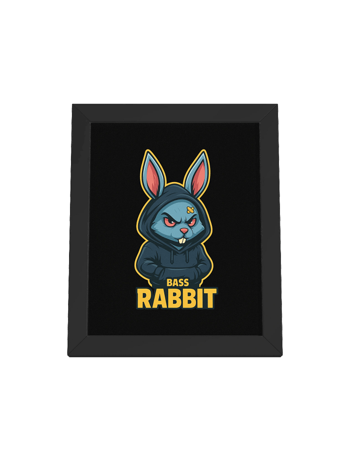 Framed High-Quality Bass Rabbit Poster (in) product image (1)
