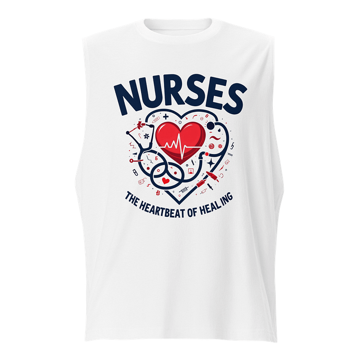 Heartbeat, Healing, stethoscope, nurses Muscle Tank product image (1)