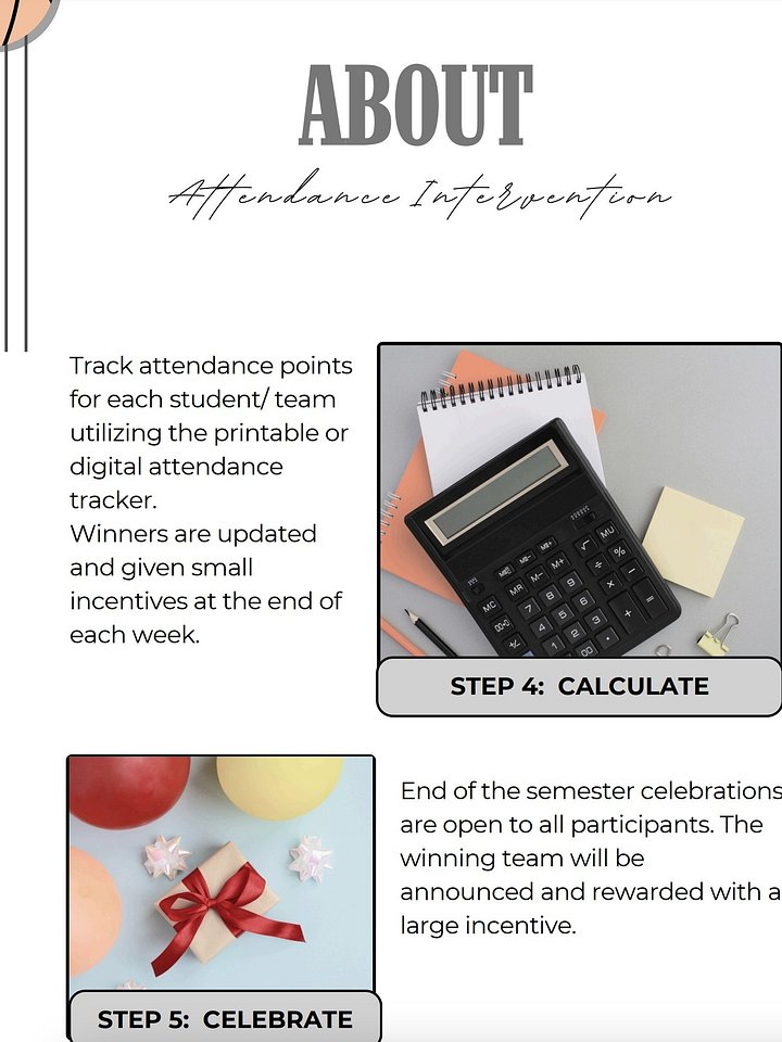School Wide Attendance Intervention Program (NBA || Not Being Absent) product image (2)