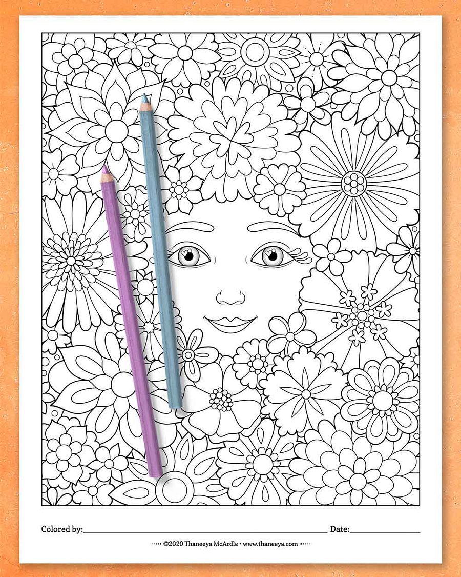 Enchanted Faces Coloring Pages product image (6)