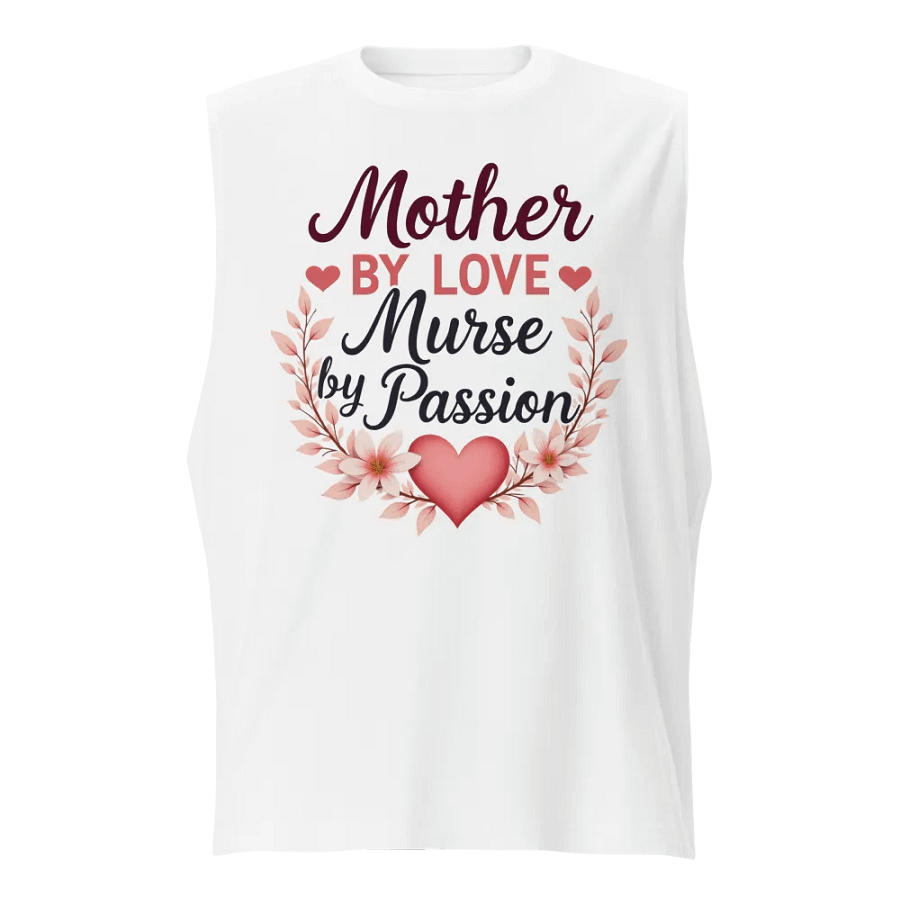 Mother by Love, Nurse by Passion Floral Muscle Tank product image (1)