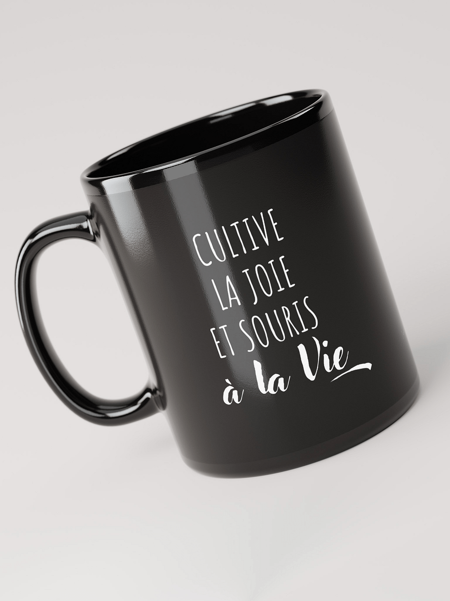 Mug Noir - Cultive la joie - Cadeau citation positive product image (2)