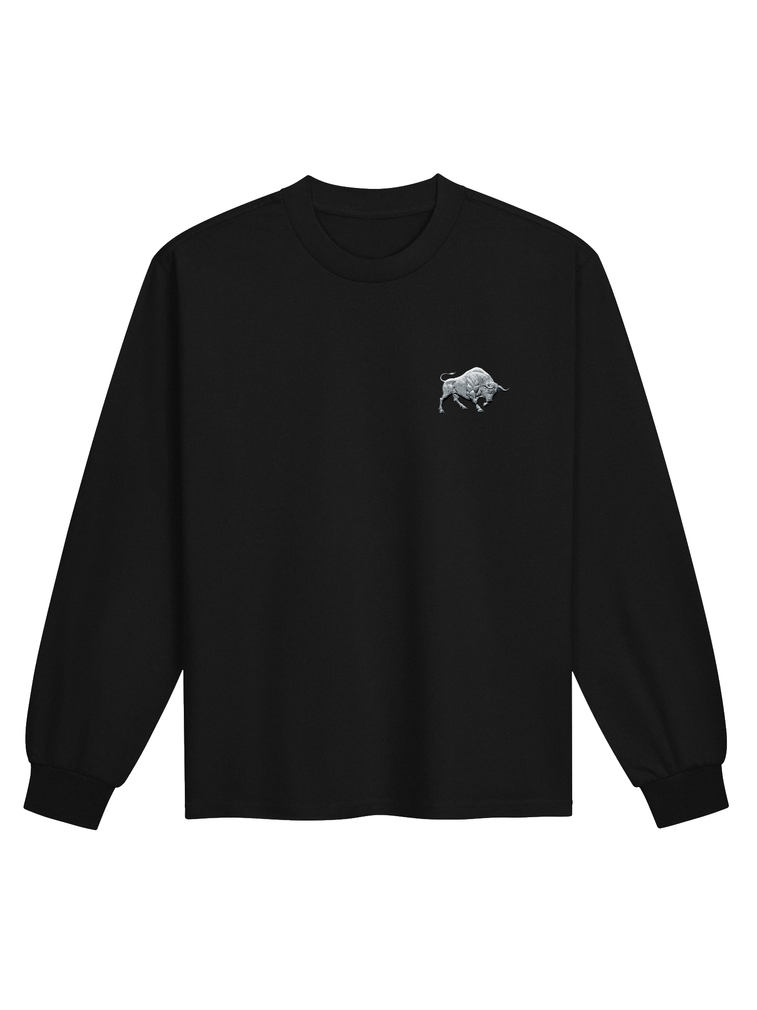 The Great Silver Bull Embroidered Long Sleeve T-Shirt product image (1)
