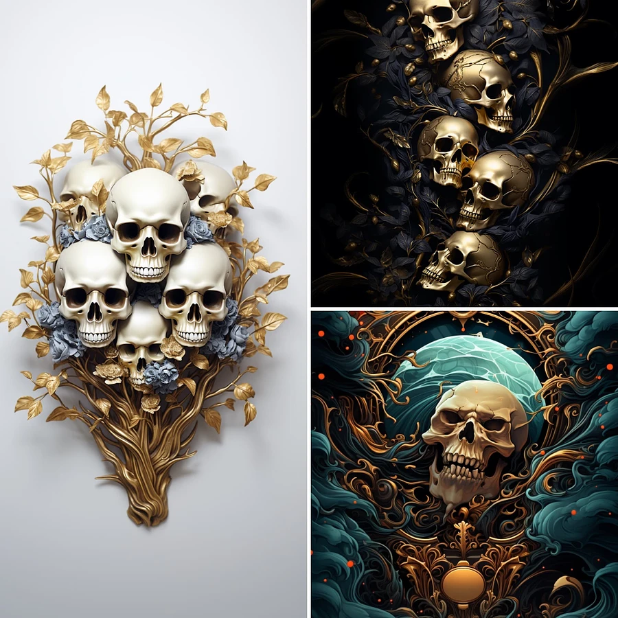 Macabre Melodies: Skulls Wallpaper Pack for the Fearless product image (2)