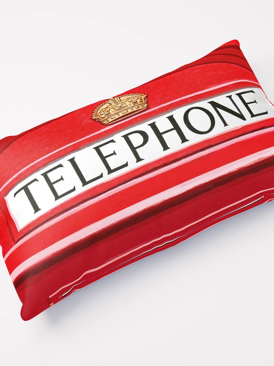 British Phone Booth Sign Throw Pillow product image (5)