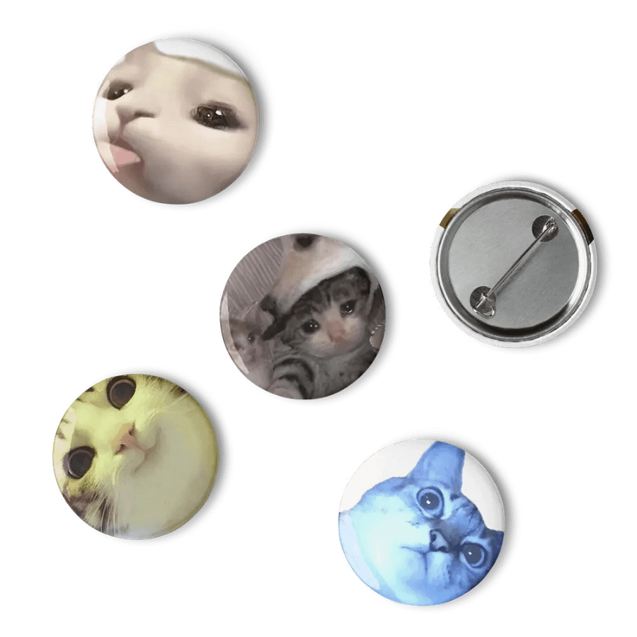 Set of Pin Buttons: Meme Cats 40 product image (6)