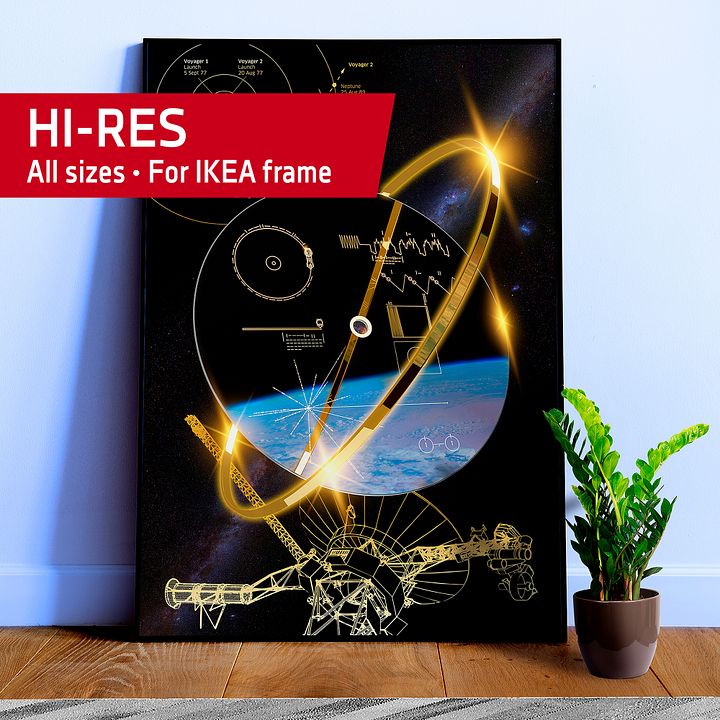 NASA Voyager 1 Golden Record — space poster, science print product image (1)