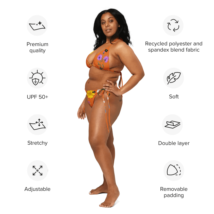 Blossom Bliss String Bikini Set_Orange product image (12)