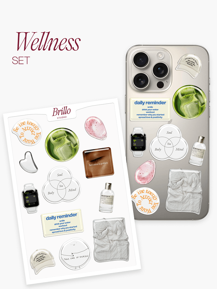 Wellness 3D Sticker Set product image (1)