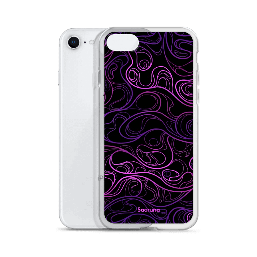 BLACK SWIRL - Clear Iphone case product image (51)