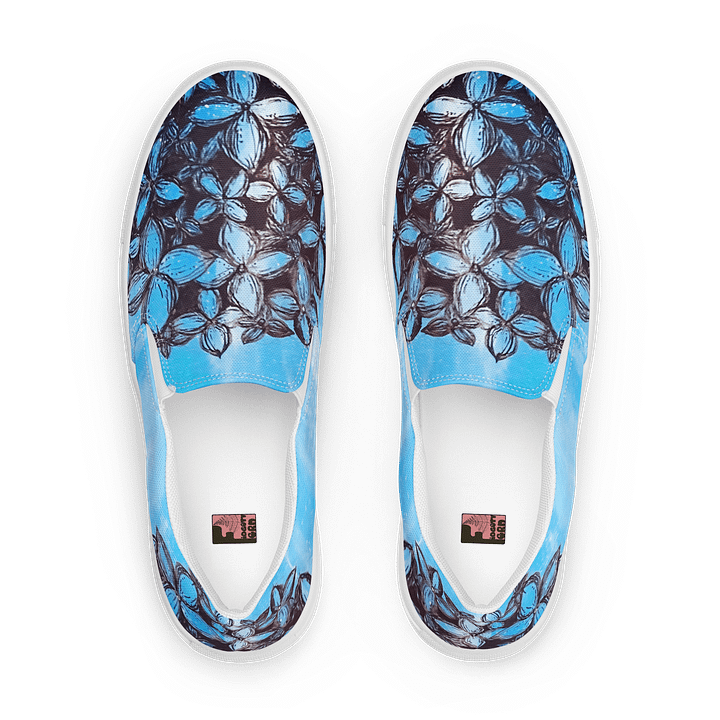 "Hydrangeas" Canvas Slip On Shoes (Women's) product image (1)
