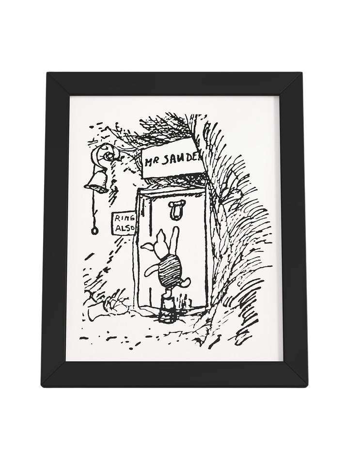 Piglet at Pooh Bear's House Framed Artwork product image (1)