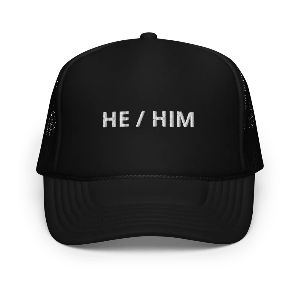 He / Him - Embroidered Trucker Cap product image (1)