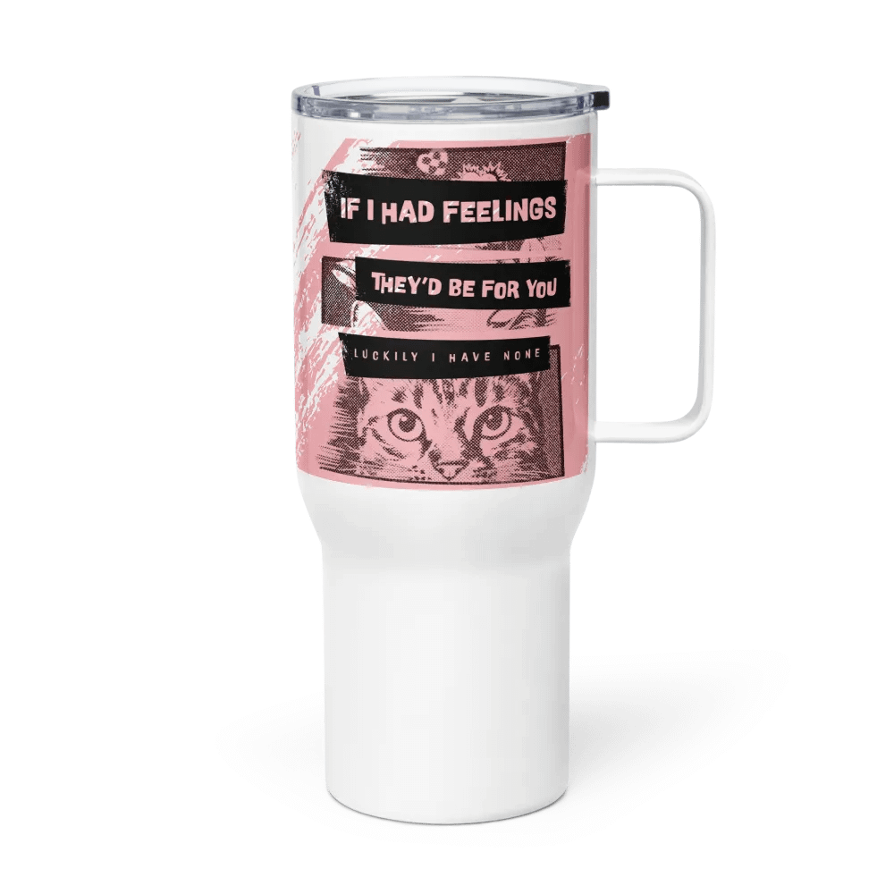 Vintage Cat Gaze - travel Mug with a Handle product image (6)