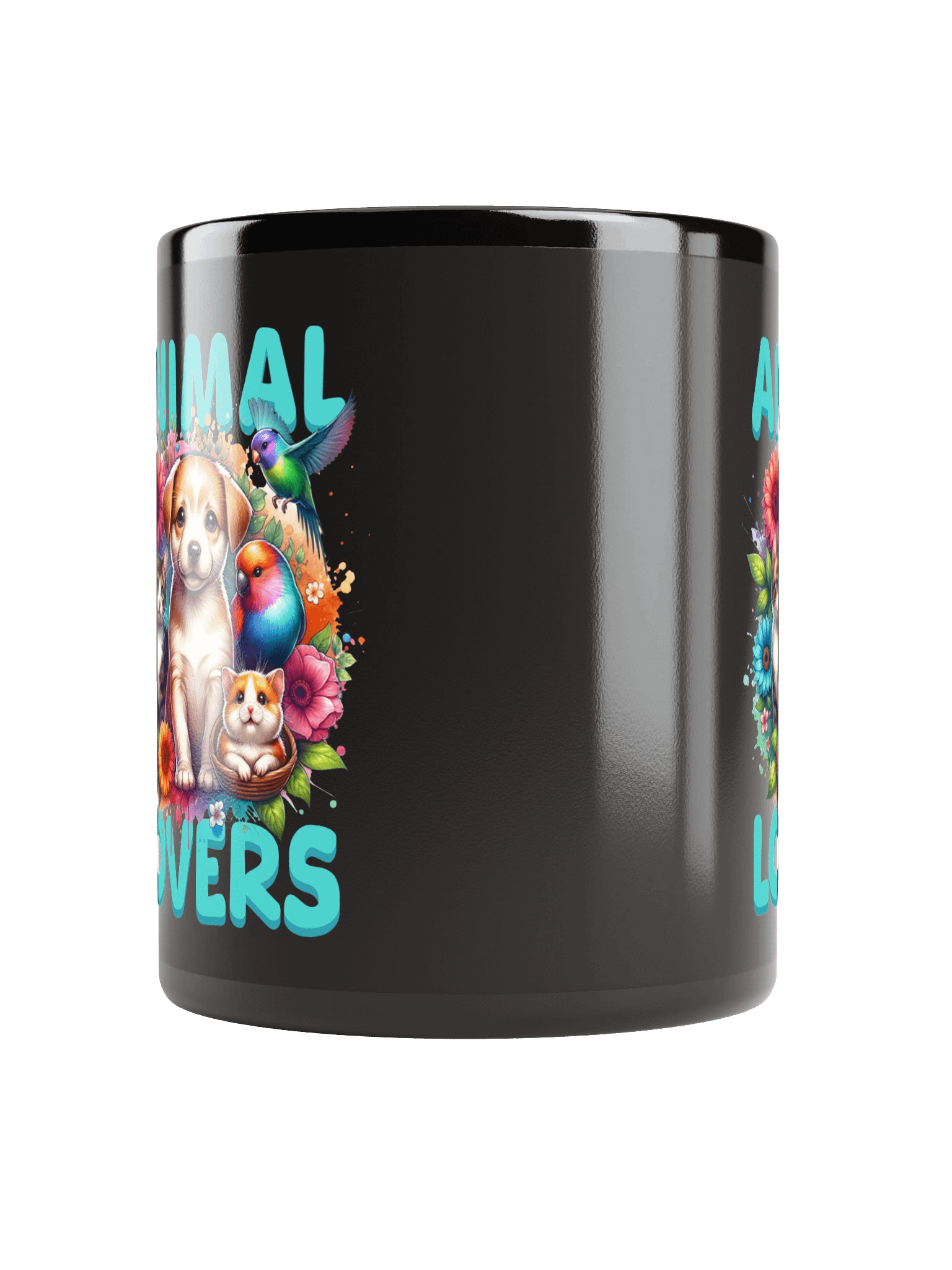 Animal Lovers | Black Glossy Mug product image (5)