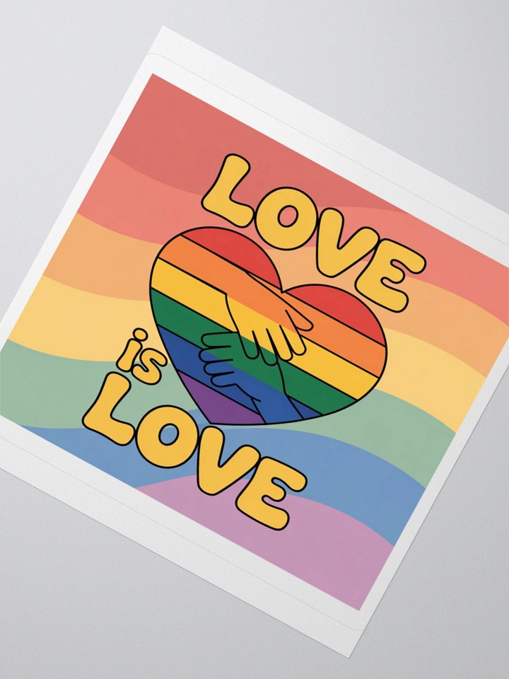 Exclusive "Love is Love" Rainbow Pride Sticker by TDS Music - Celebrate Inclusivity product image (4)