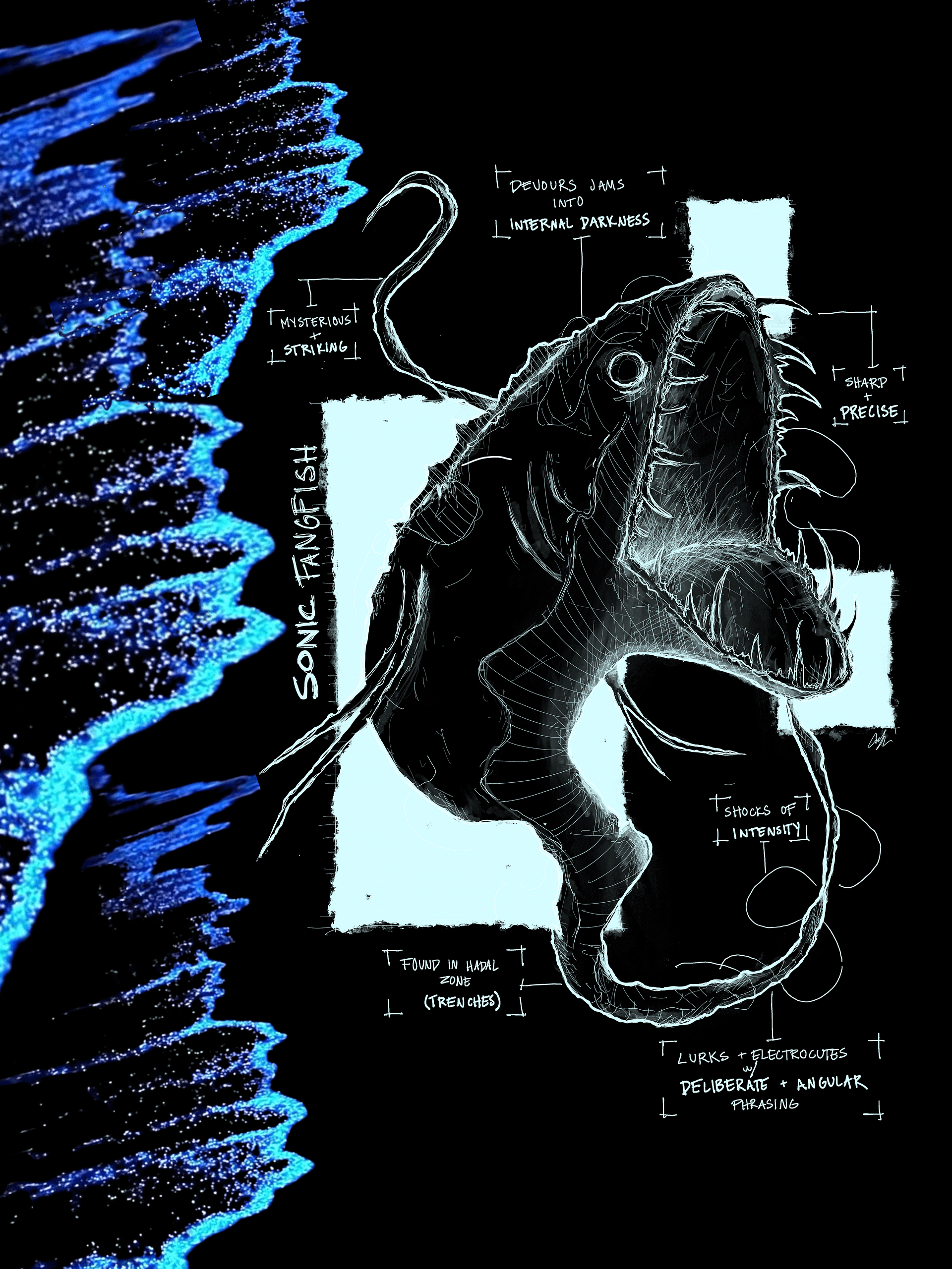 SONIC FANGFISH - Enemy Magazine x Alexis Malnerich (Bioluminescent Bay Edition) product image (3)
