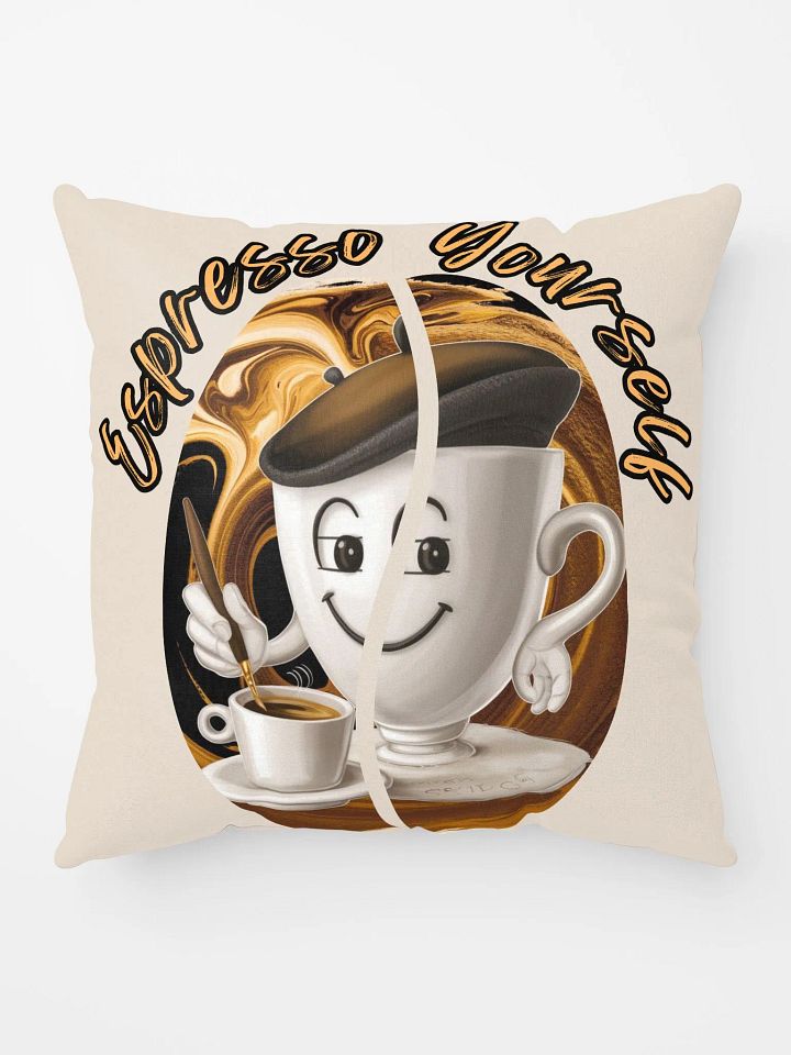 Espresso Yourself Coffee Cup Painter Design Decorative Pillow product image (1)