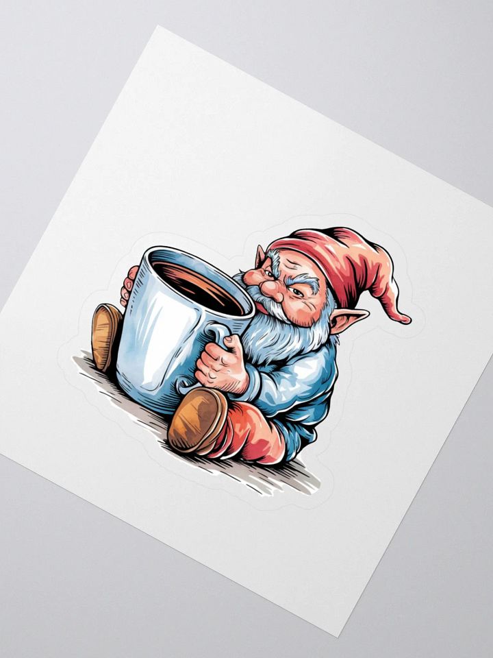 Coffee before Gnomie Sticker product image (2)