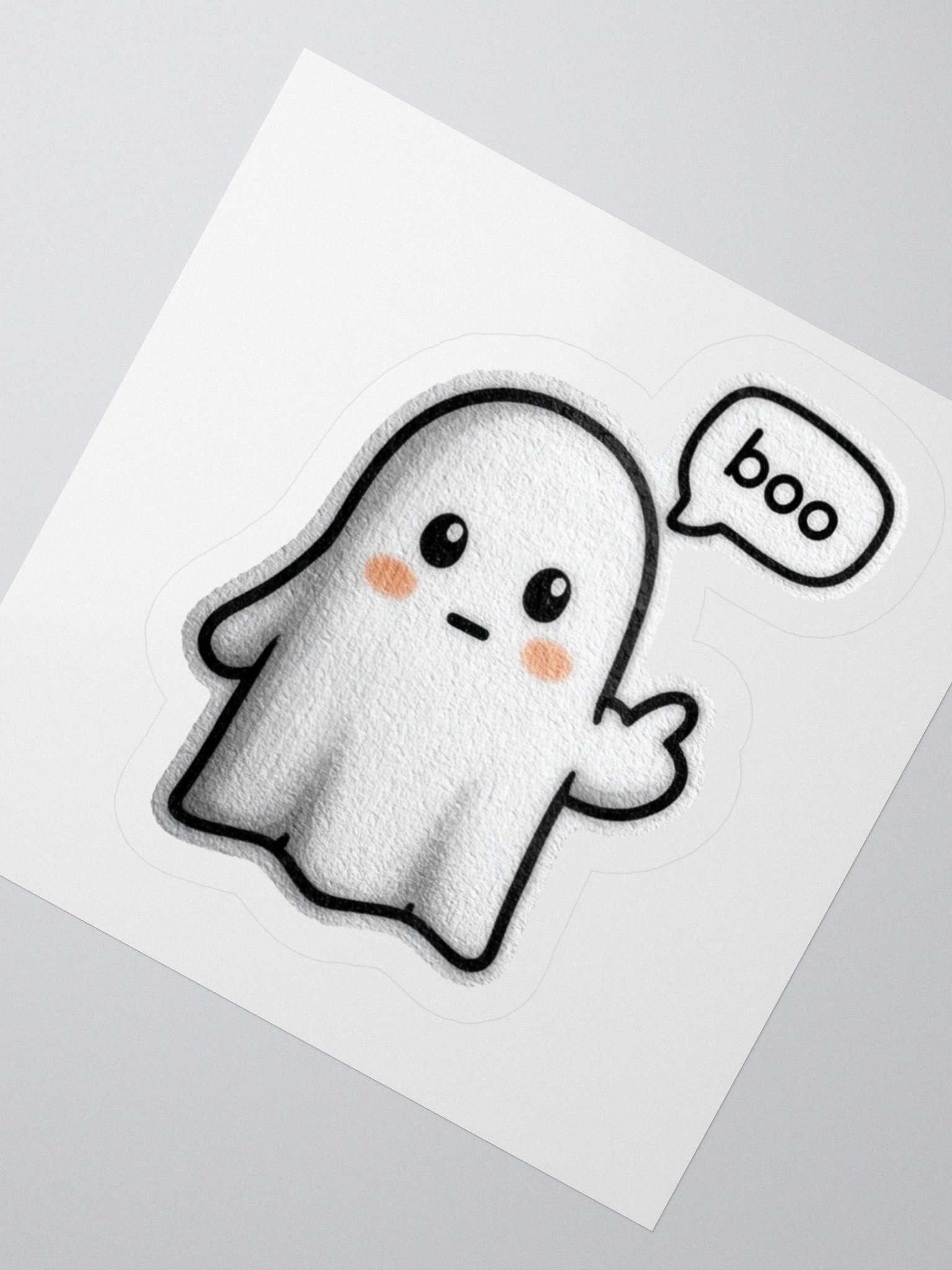 Friendly Ghost Boo Kiss Cut Stickers product image (3)