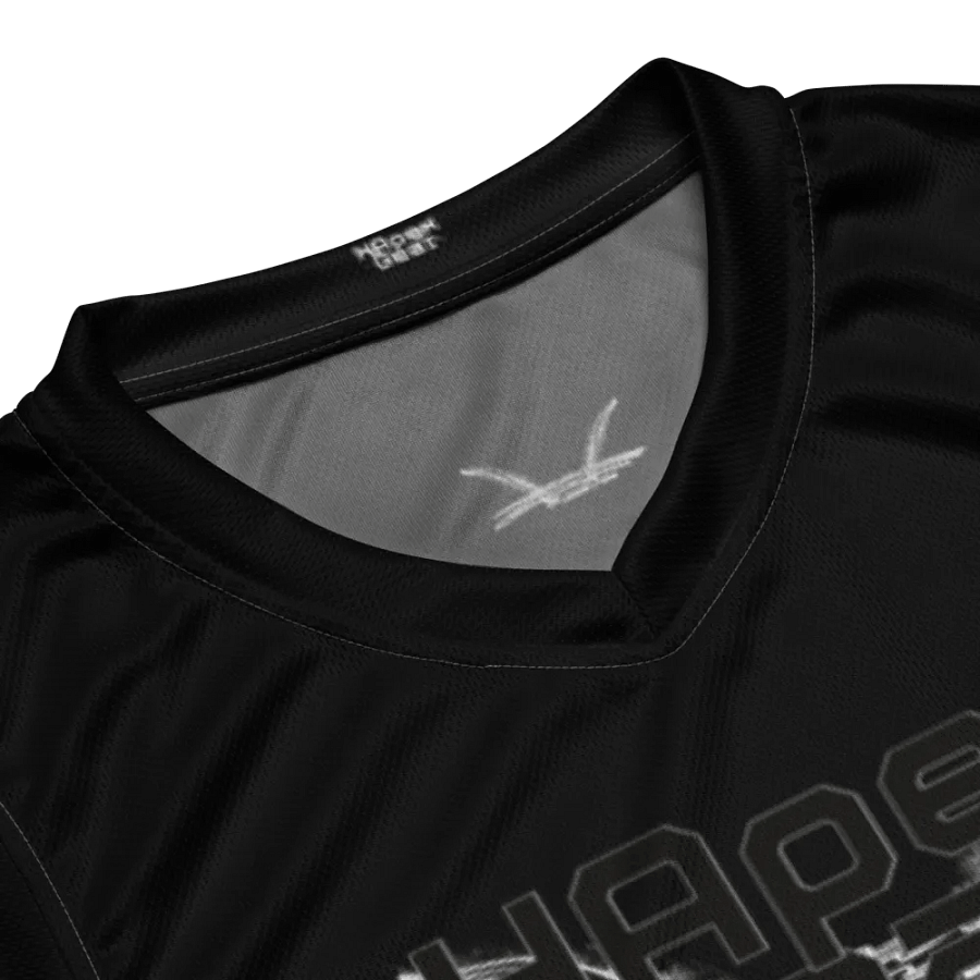 Dieter - Black - Recycled Unisex Basketball Jersey - Black HApex Gear Black Logo product image (8)