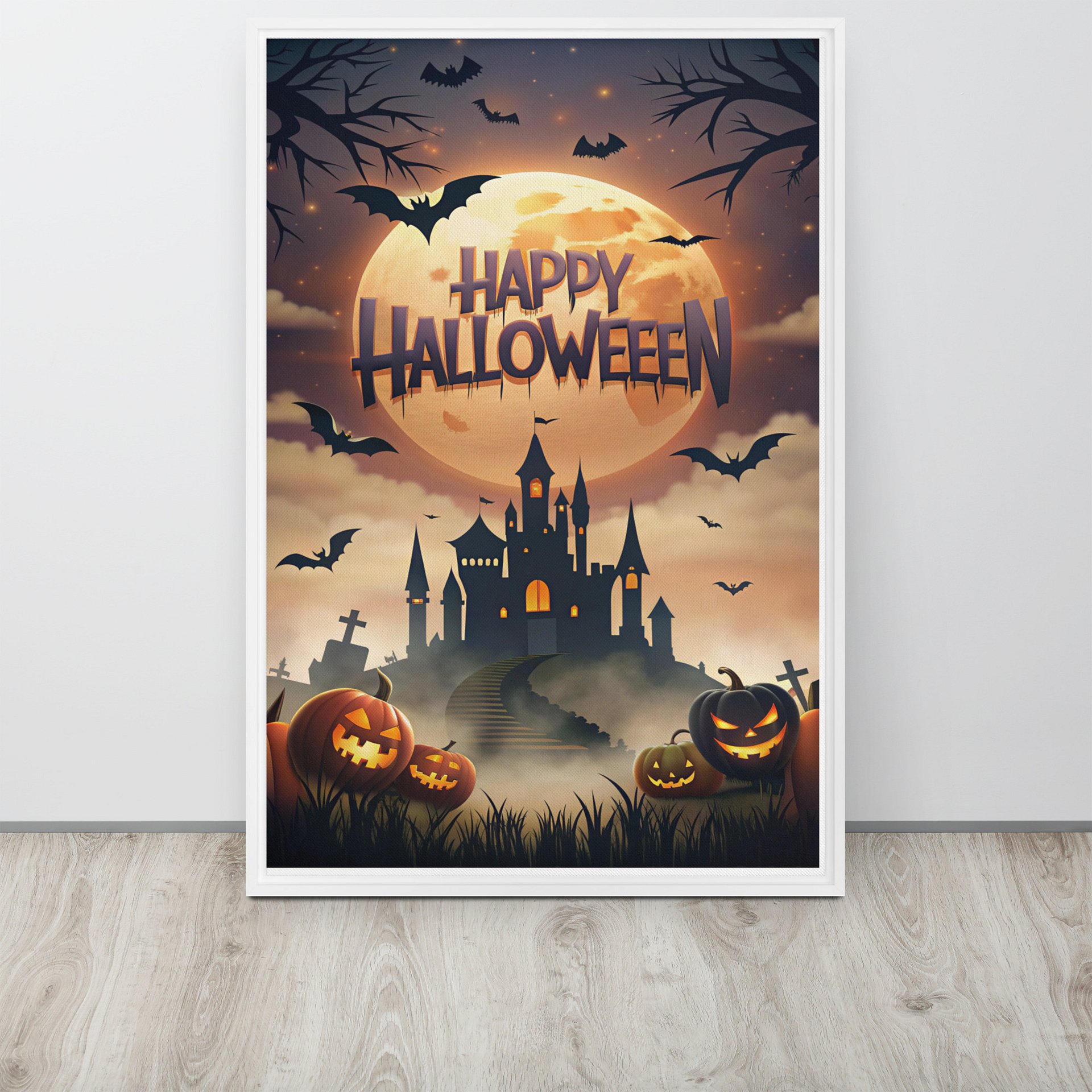 Happy Halloween Framed Art Print | Classic Spooky Decor product image (84)