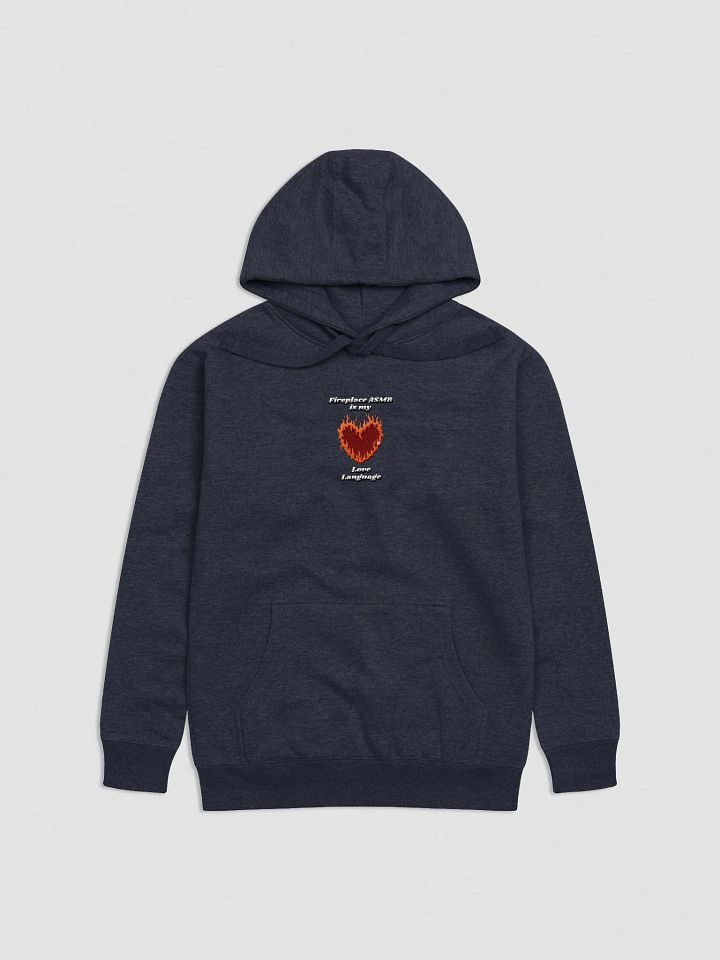 Flaming Heart - Fireplace ASMR is my Love Language | Embroidered Hoodie product image (2)