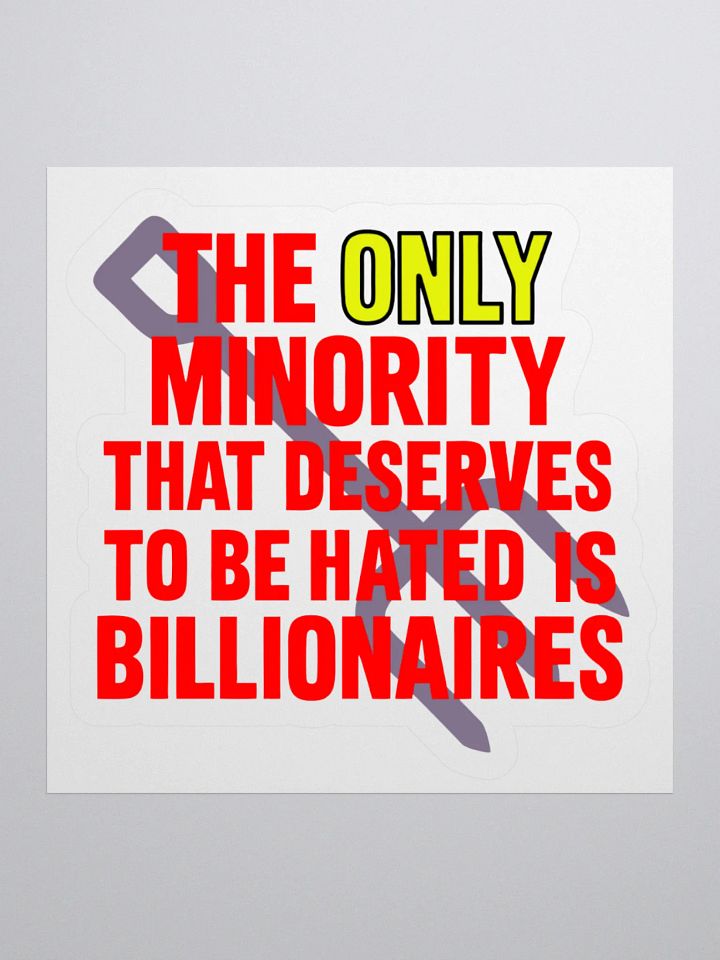 Billionaire Hating Kiss Cut Stickers product image (1)