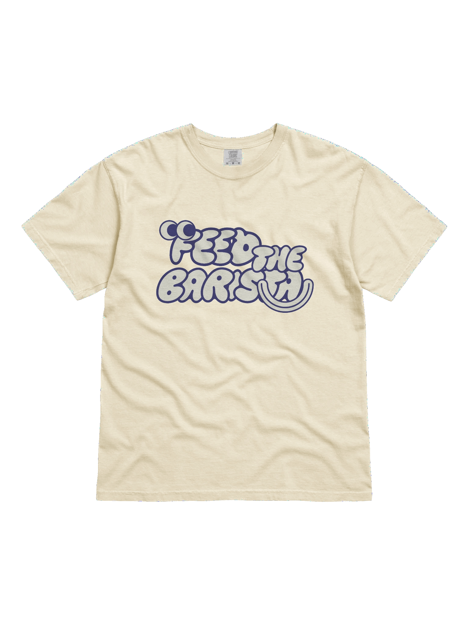 Feed the Barista: official tee product image (1)