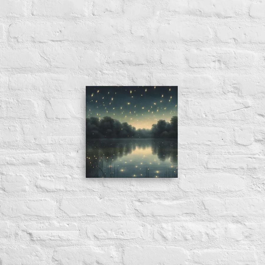 Evening Lake Scene With Fireflies Wall Art product image (12)
