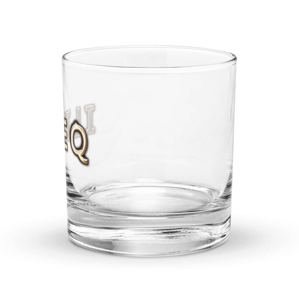 Shiny Metallic Rocks Glass - 'I LIKE Q' product image (6)