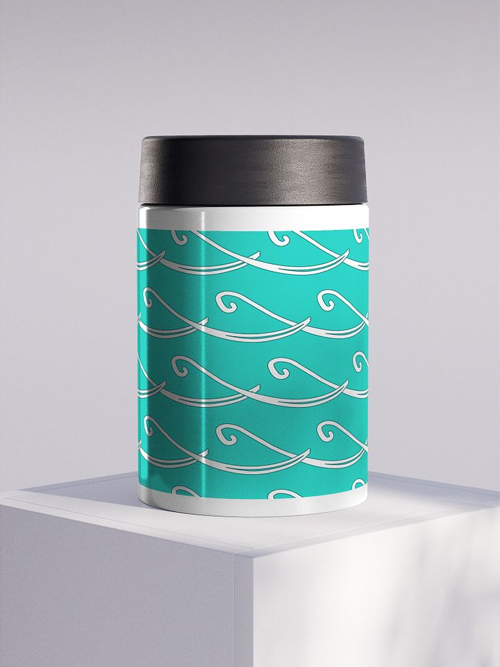 Party Time! White Wave Stainless Steel Koozie product image (1)
