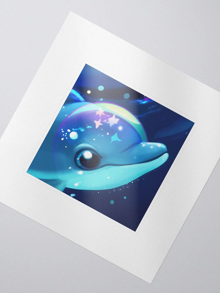 Cute Galactic Dolphin Delta Sticker product image (2)