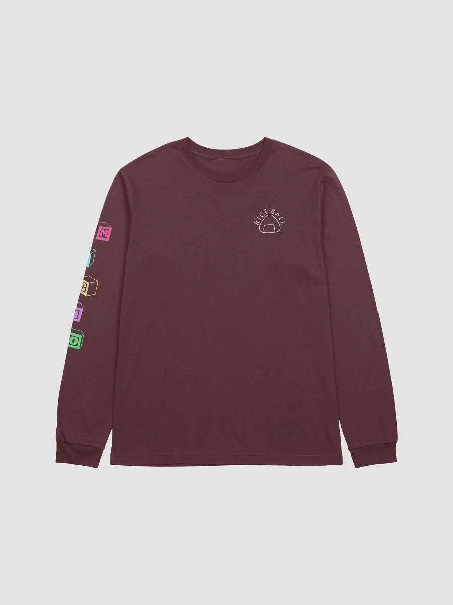 Macho Rice Ball Long Sleeve - (Maroon) product image (2)