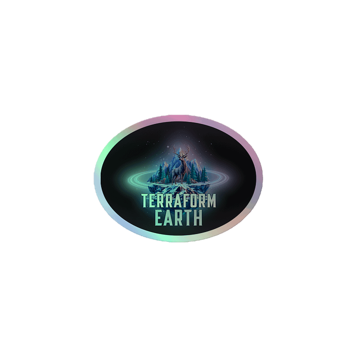 Elkhorn Terraform Earth Holographic Sticker product image (1)