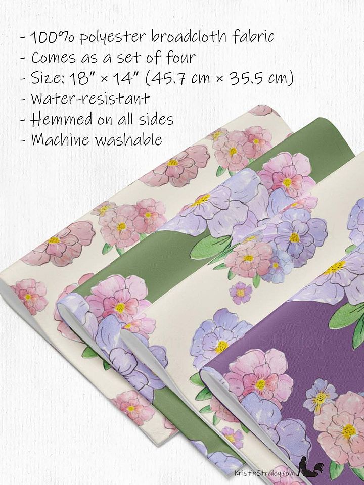Gingham Blossoms Placemat Set of 4 product image (2)
