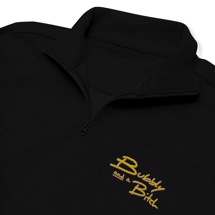 Bubbly and a B*tch (tulip shadow design) embroidered quarter zip product image (1)