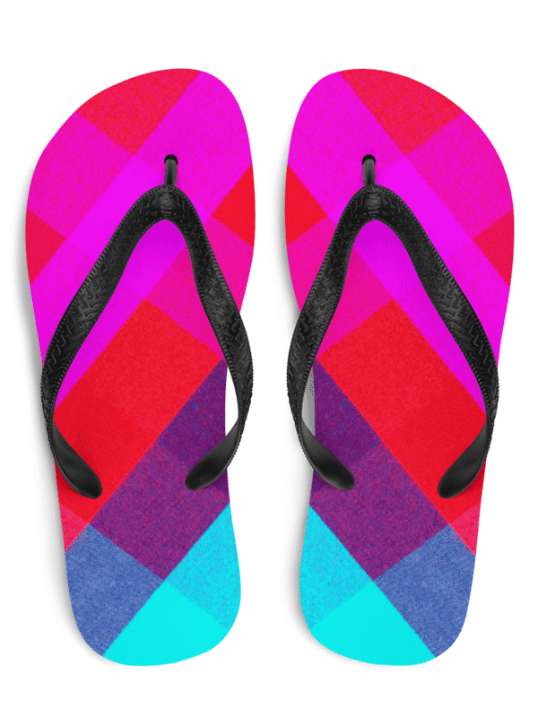Vibrant Vortex Flip Flops product image (1)