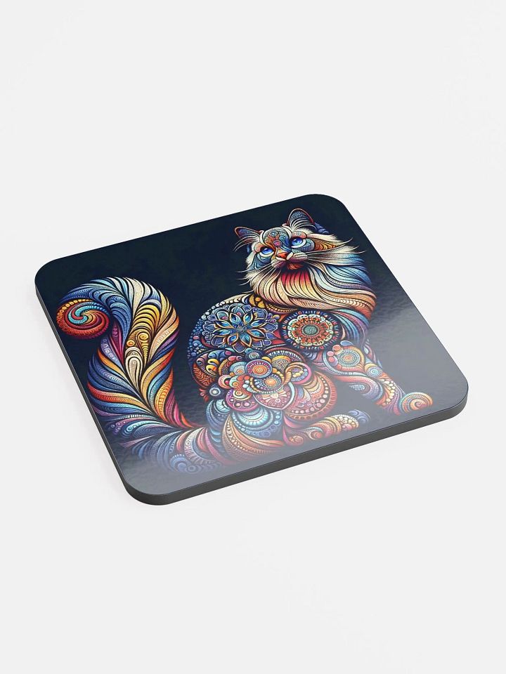 Glossed Cork Coaster: Birman product image (2)