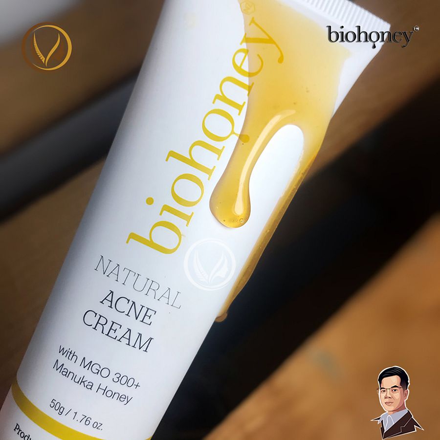Kem trị mụn giảm thâm sẹo mật ong Manuka Biohoney Natural Acne Cream 50g product image (3)