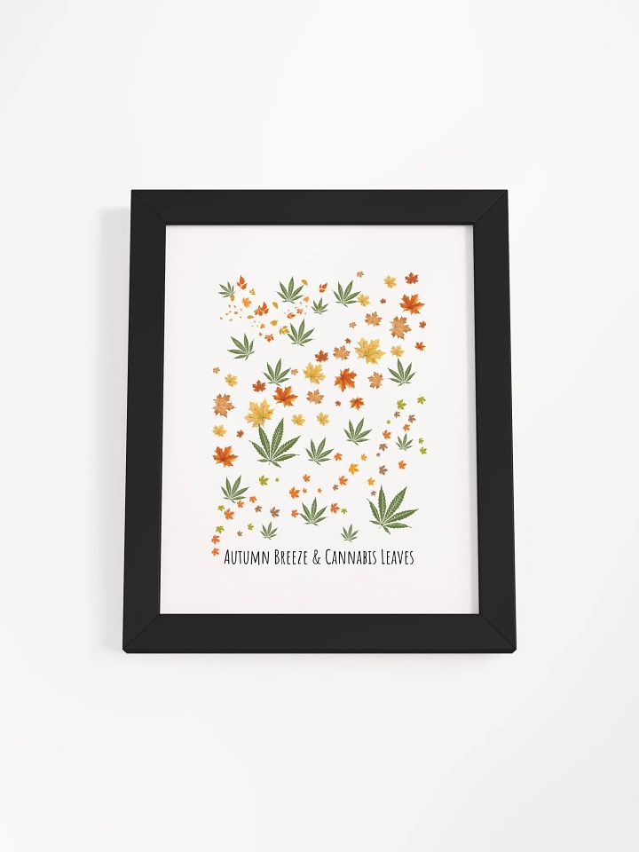 Autumn Breeze & Cannabis Leaves Framed Matte Poster product image (3)