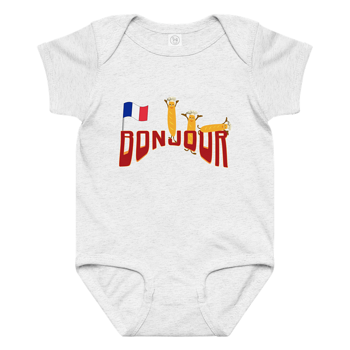 Bonjour Baguette Baby Jersey Bodysuit product image (6)