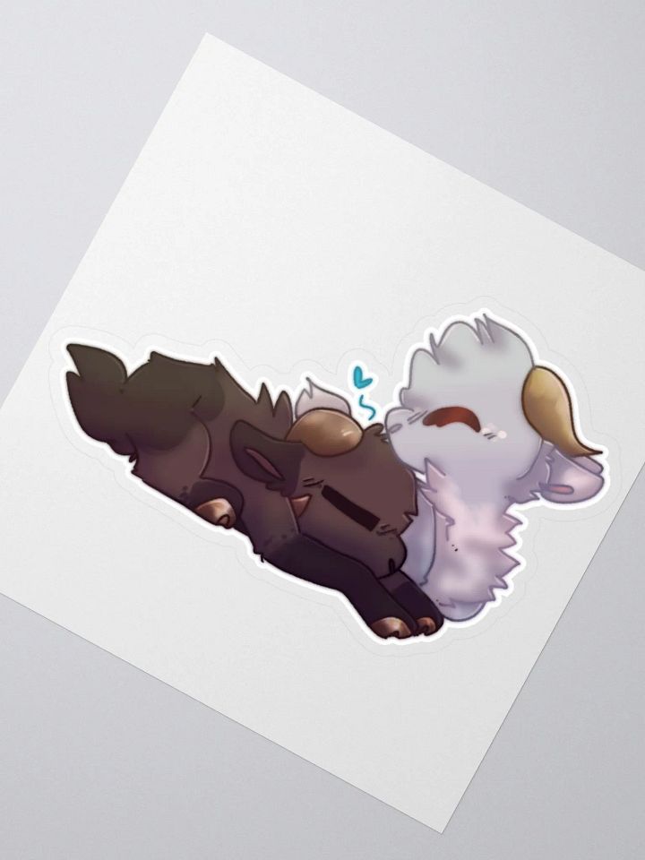 Goat Cuddles Sticker 3